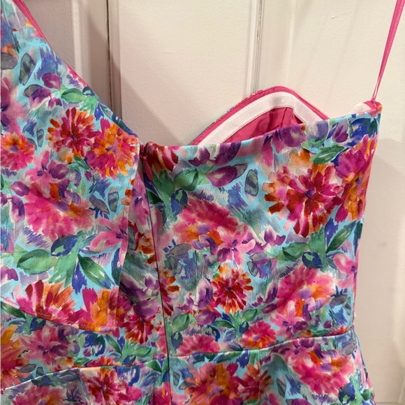 Amanda Uprichard Floral One Shoulder Mini Dress - Picture 5 of 9